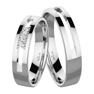 Clemente White - snubáky z bílého zlata se zdobením