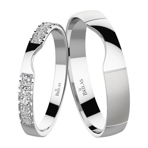 Nivara White - snubní prsteny z bílého zlata