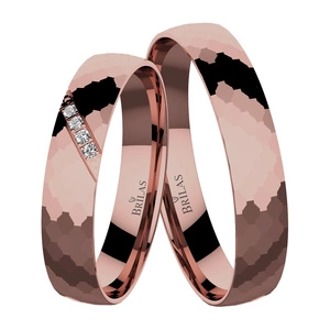 Talen Red - snubní prsteny z růžového zlata