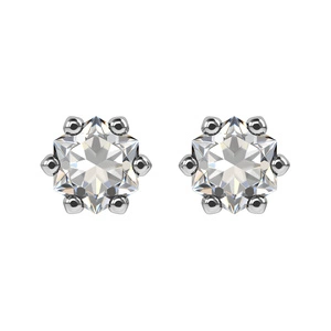 Helena WE 4 mm - dámské náušnice z bílého zlata