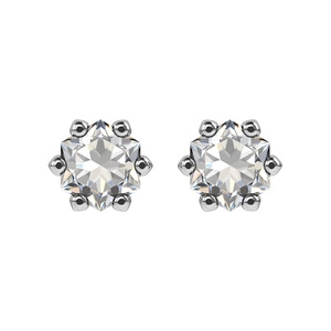 Helena WE 3 mm - dámské náušnice z bílého zlata