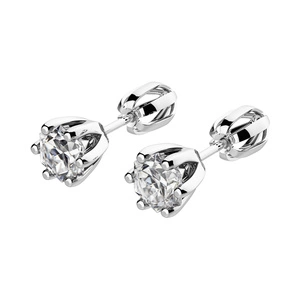 Helena WE 3 mm - dámské náušnice z bílého zlata