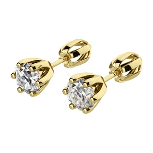 Helena GE 4 mm - dámské náušnice ze žlutého zlata