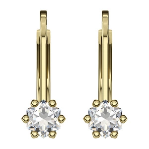 Helena GE 4 mm DP - dámské náušnice ze žlutého zlata