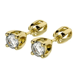 Lenka GE 4 mm - dámské náušnice ze žlutého zlata