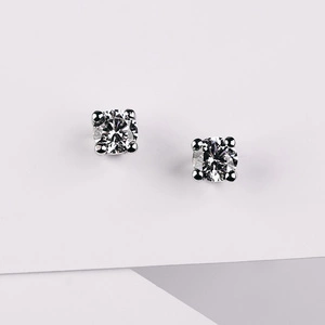 Lenka WE 4 mm - dámské náušnice z bílého zlata