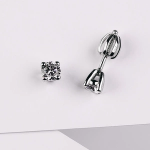 Lenka WE 4 mm - dámské náušnice z bílého zlata