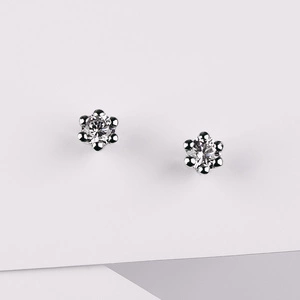 Helena WE 3 mm - dámské náušnice z bílého zlata