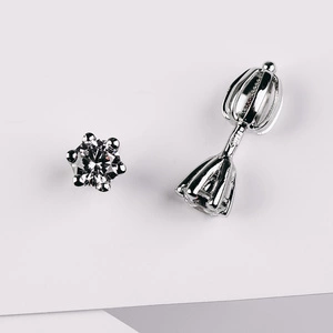 Helena WE 4 mm - dámské náušnice z bílého zlata