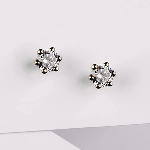 Helena GE 4 mm - dámské náušnice ze žlutého zlata