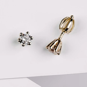 Helena GE 4 mm - dámské náušnice ze žlutého zlata