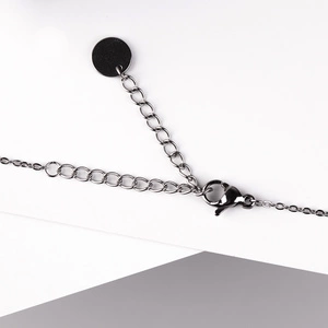 Gravita Blue Steel - přívěsek a řetízek z chirurgické oceli se zirkony