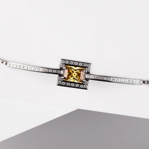 Lumora Y Steel - náramek z chirurgické oceli se zirkony