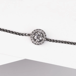 Tinzara W Steel - náramek z chirurgické oceli se zirkony