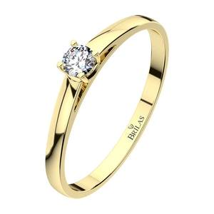 Diona G Briliant (4 mm) - jemný zásnubní prsten ze žlutého zlata