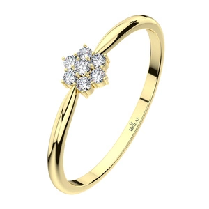 Dike Gold  - prsten ze žlutého zlata ve tvaru kytičky