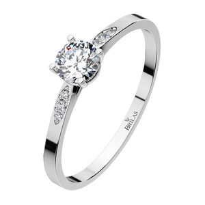 Kasia WW Safír - zásnubní prsten z bílého zlata se safírem