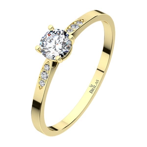 Kasia GW Safír - zásnubní prsten ze žlutého zlata se safíry