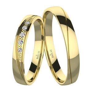 Duet Gold - snubní prsteny ze žlutého zlata