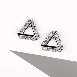 Fiorine - stříbrné náušnice s bílými zirkony