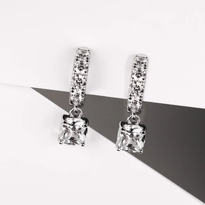 Seraphia - stříbrné náušnice s bílými zirkony