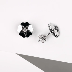 Lysara - stříbrné náušnice s bílými zirkony