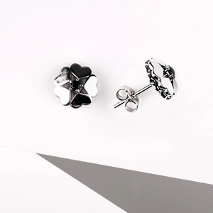 Lysara Black - stříbrné náušnice s černými zirkony