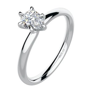 Nokto W Briliant - zásnubní prsten z bílého zlata s brilianty