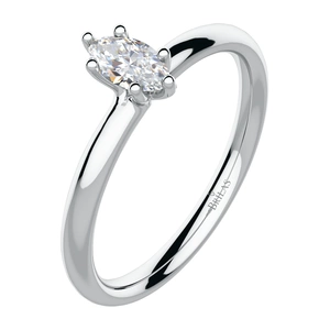 Gemo W Briliant - zásnubní prsten z bílého zlata s brilianty