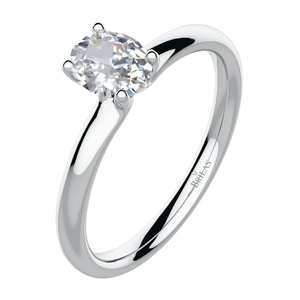 Suno W Briliant - zásnubní prsten z bílého zlata s brilianty