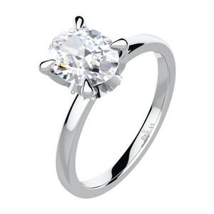 Gloro W Briliant - zásnubní prsten z bílého zlata s brilianty