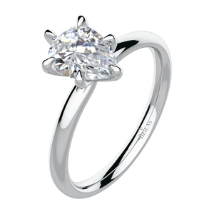 Nokto W Briliant - zásnubní prsten z bílého zlata s brilianty