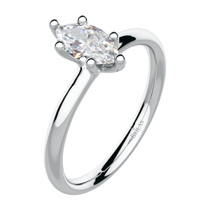 Gemo W Briliant - zásnubní prsten z bílého zlata s brilianty