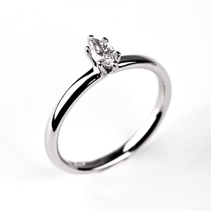 Gemo W Briliant - zásnubní prsten z bílého zlata s brilianty