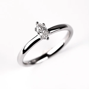 Gemo W Briliant - zásnubní prsten z bílého zlata s brilianty