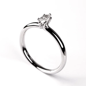 Gemo W Briliant - zásnubní prsten z bílého zlata s brilianty