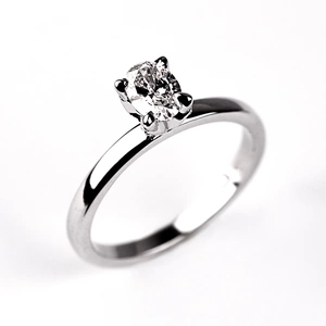 Gloro W Briliant - zásnubní prsten z bílého zlata s brilianty