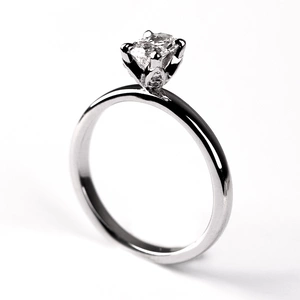 Gloro W Briliant - zásnubní prsten z bílého zlata s brilianty