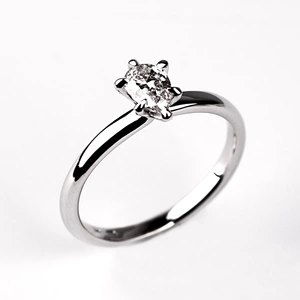 Nokto W Briliant - zásnubní prsten z bílého zlata s brilianty