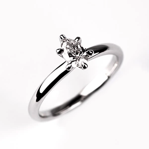 Nokto W Briliant - zásnubní prsten z bílého zlata s brilianty