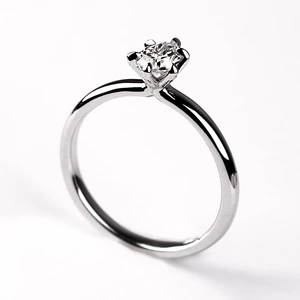 Nokto W Briliant - zásnubní prsten z bílého zlata s brilianty