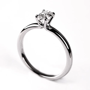 Suno W Briliant - zásnubní prsten z bílého zlata s brilianty