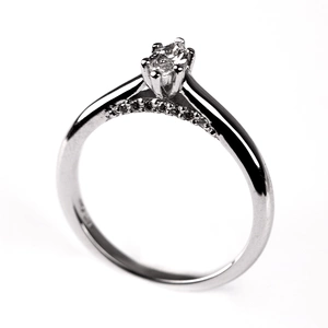 Venteto W Briliant - zásnubní prsten z bílého zlata s brilianty