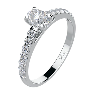 Brilanto W Briliant - zásnubní prsten z bílého zlata s brilianty