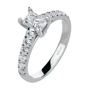 Stelo W Briliant - zásnubní prsten z bílého zlata s brilianty