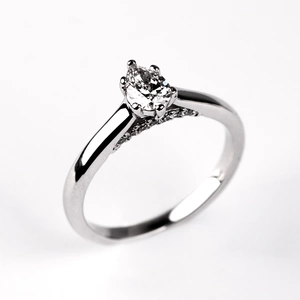 Koro W Briliant - zásnubní prsten z bílého zlata s brilianty