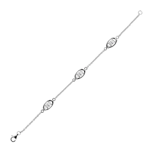 Clif White Topaz - stříbrný náramek s bílým topazem