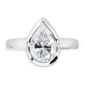 Siren White Topaz - prsten ze stříbra s bílým topazem