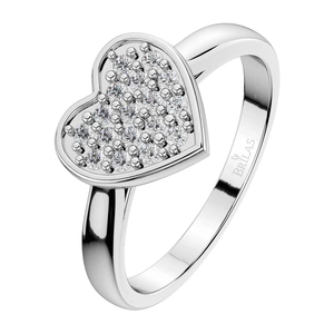 Rozmarýnka Princess White - zásnubní prsten z bílého zlata