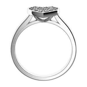 Rozmarýnka Princess White - zásnubní prsten z bílého zlata